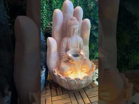 Palm Buddha fountain statue ANY colour