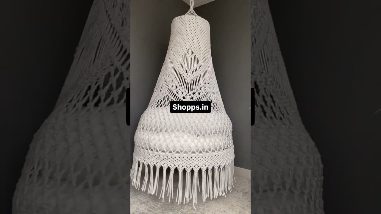 Premium luxury white macrame swings jhu;la  all india home delivery #india #homedecor  #macrame