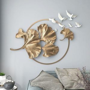 Birds and leaf wall decor