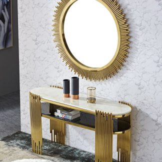 SS pvd console italian marble