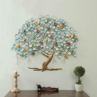 Blue flower Tree wall decor