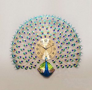 Peacock clock