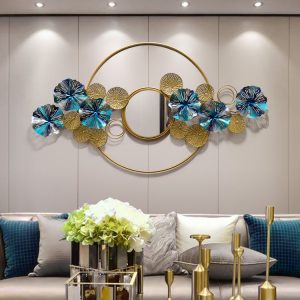 Metal flower decorative Mirror