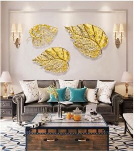 Golden leaves for decoration