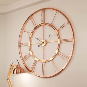 Metal clock rosegold