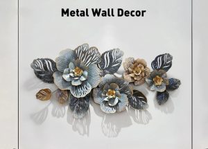 grey rose metal decor