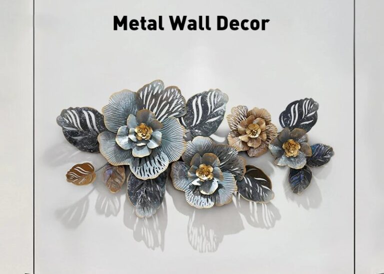 grey rose metal decor