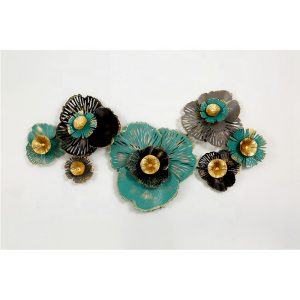 Metal Green rose decor