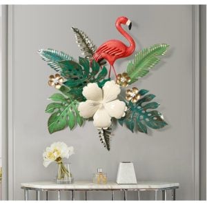 Iron flamingo wall decor