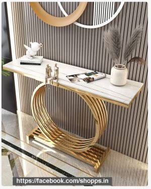 Posh Metal console Marble top