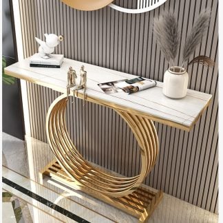 Posh Metal console Marble top