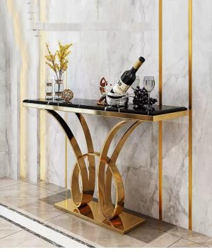 ss console marble top design