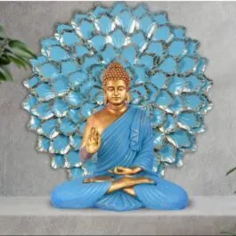 Buddha statue with Metal flower