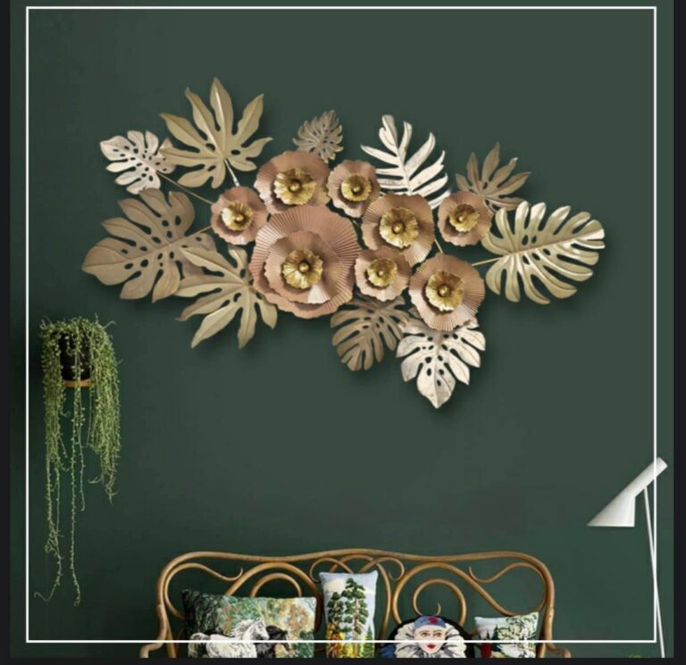 Brown Flower metal decor