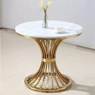 Round side table SS Marble