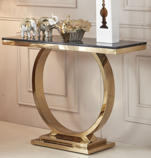 Marble console table SS PVD