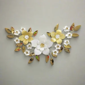 flower golden metal decors