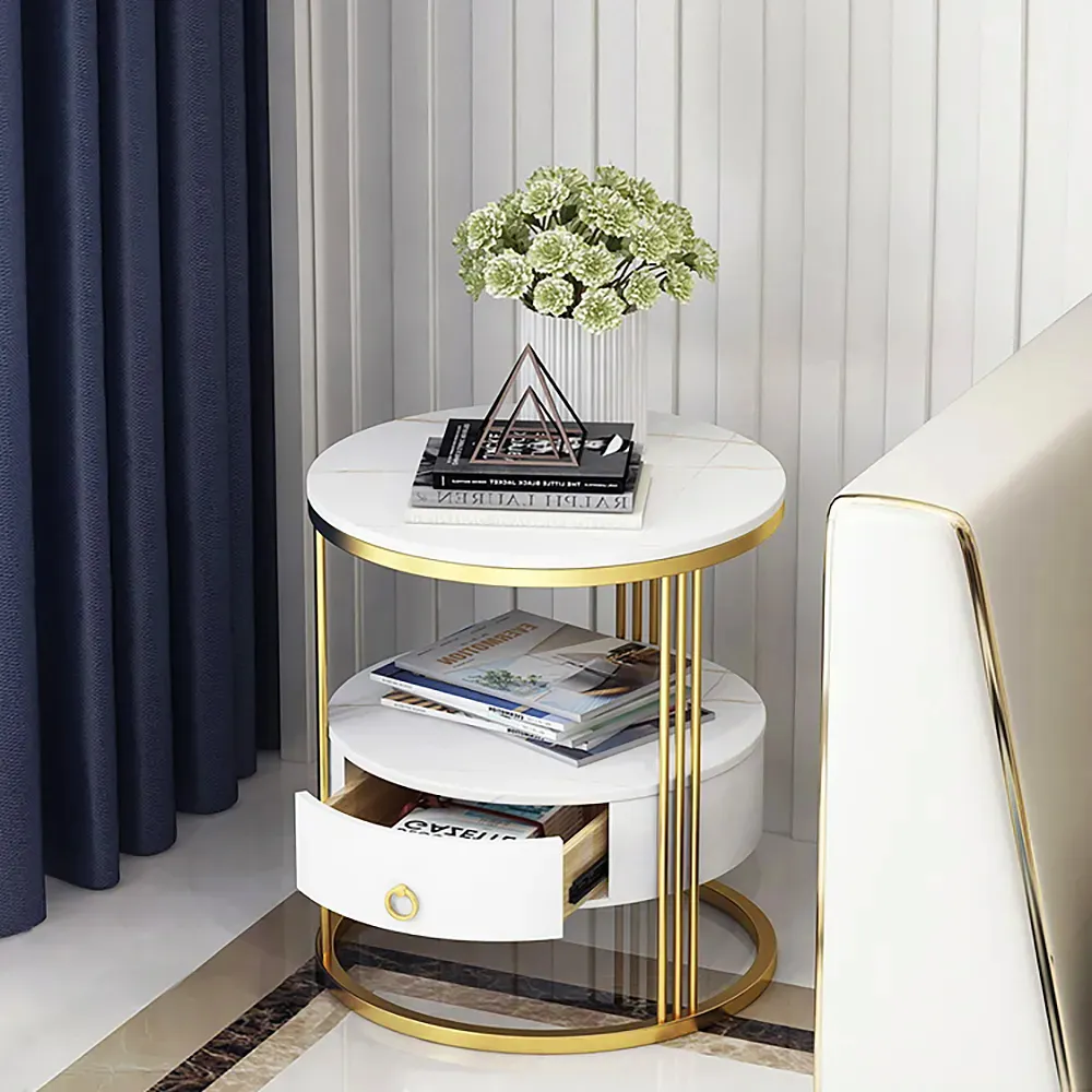 Indian SS PVD Metal marble side table