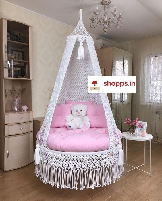 Premium white Macramé swing 2 Premium white Macramé swing