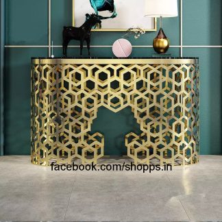 Golden wide Console table