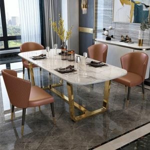 Marble top dining table