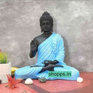 Blue black Buddha statue