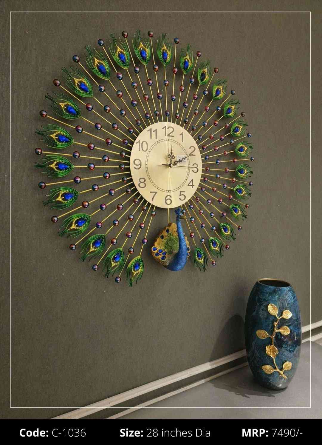 Premium Peacock clock 1 Premium Peacock clock