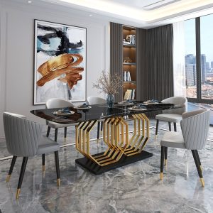 SS PVD dining table chairs