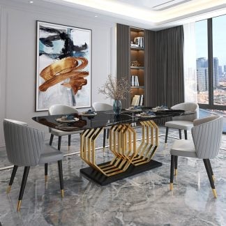 SS PVD dining table chairs