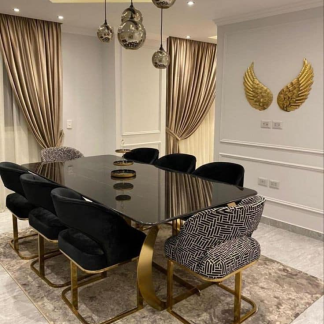 8 seater 6 chair dining table set