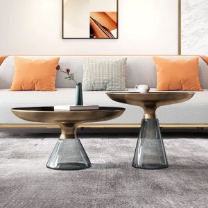 table glass made set