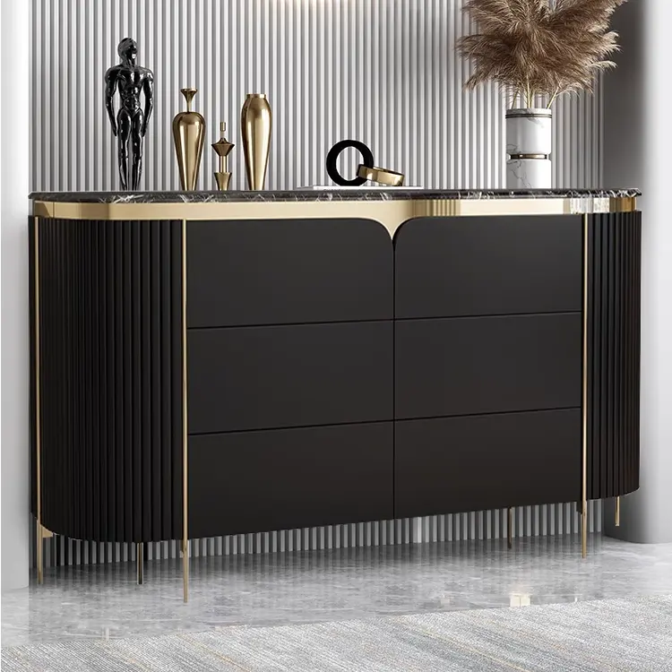 Premium Marble Top Sideboard buffet Table 5 Marble Top buffet Table