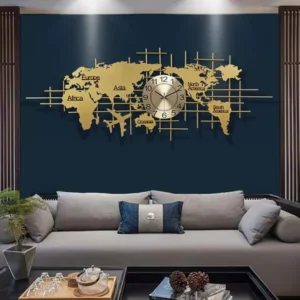 big map wall clock