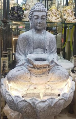 Grey Buddha fountain