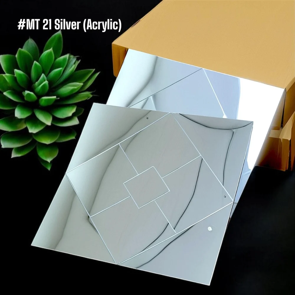 Self adhesive tiles silver
