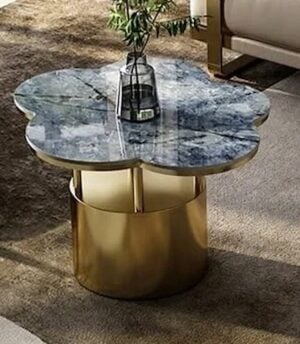 big side table ss pvd golden frame with marble top