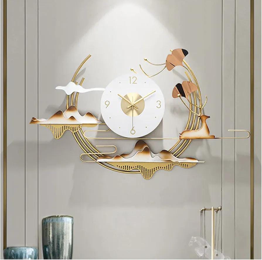 Gacold white clock 6 gold white clock