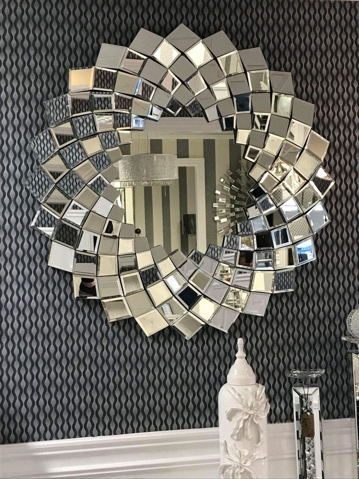 Round diamond mirror 1 Round Diamond Mirror