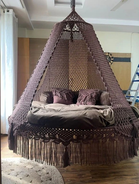 72 inch macrame bed swing