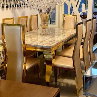 4 chairs onyx dining table set