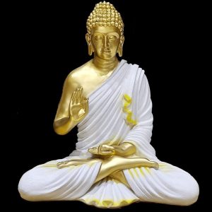 Gold white statue