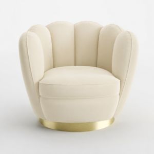 Cream lotus chair