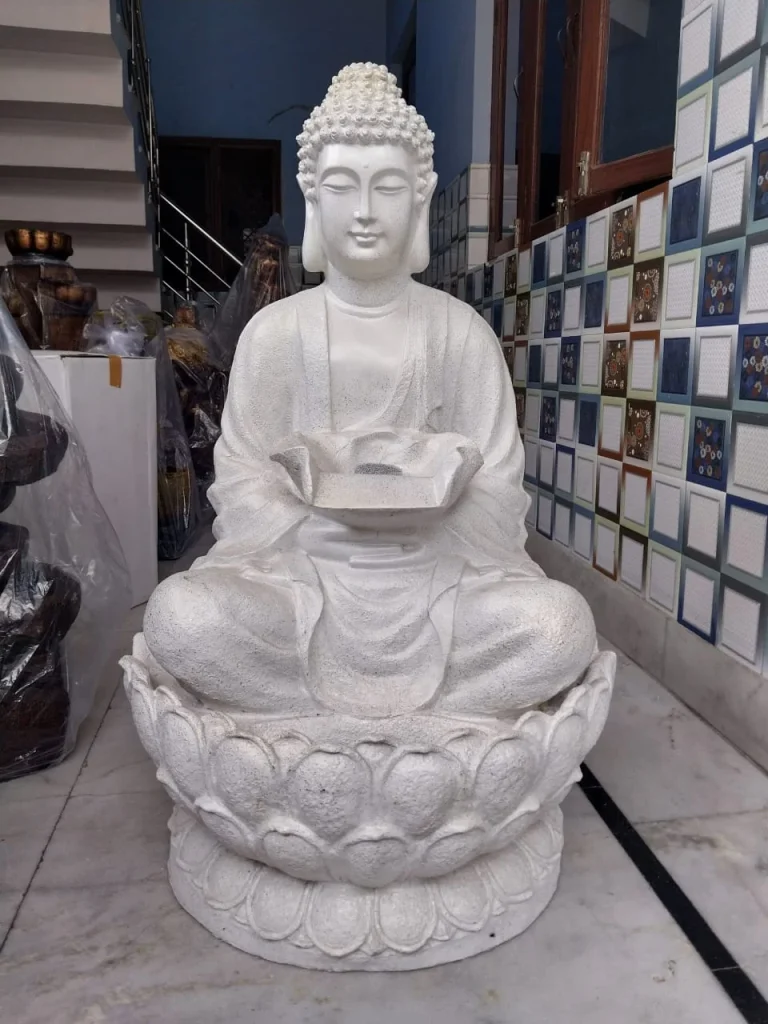 Buddha fountain lotus meditating