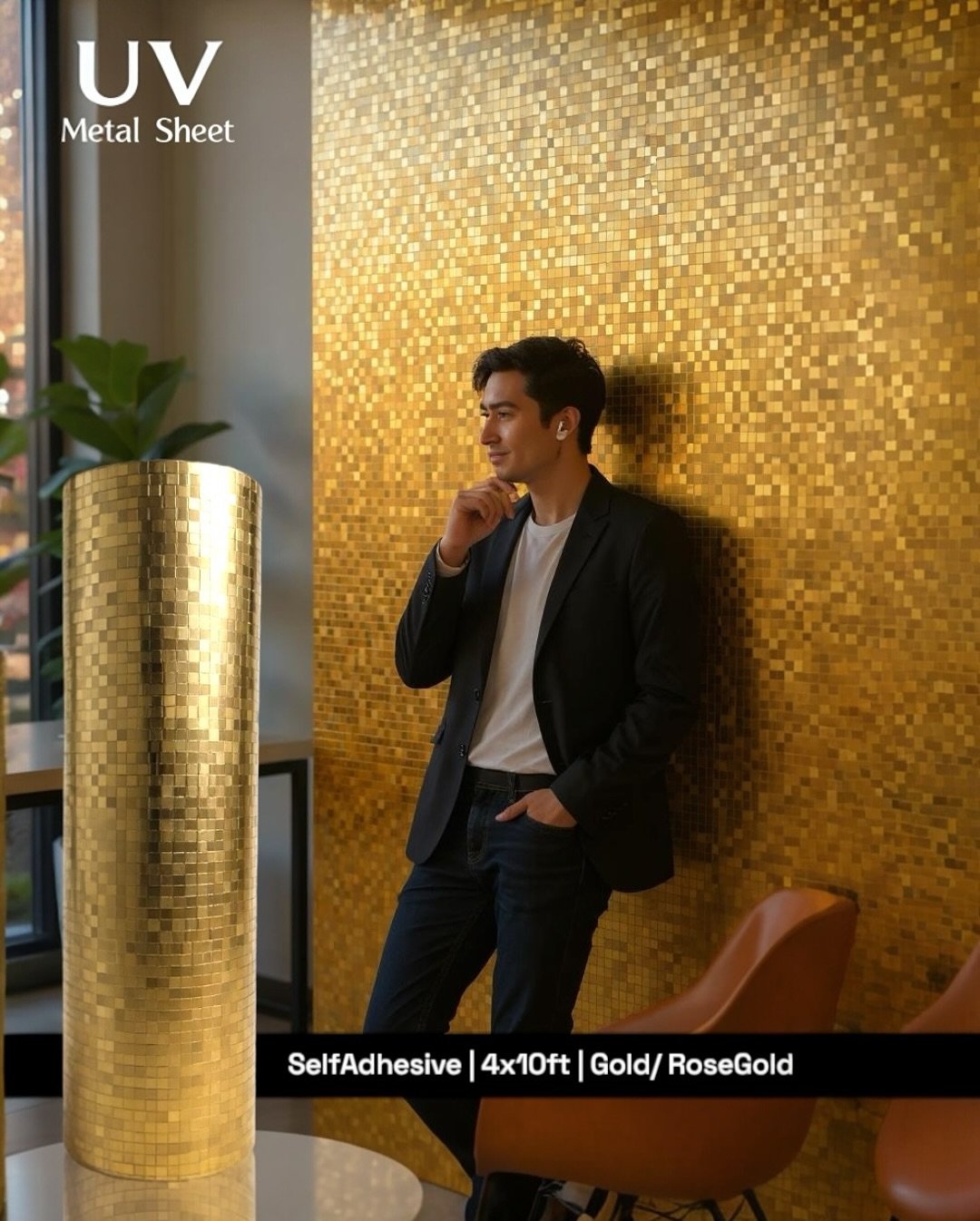 Golden UV metal sheets