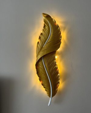 Golden Feather wall decor