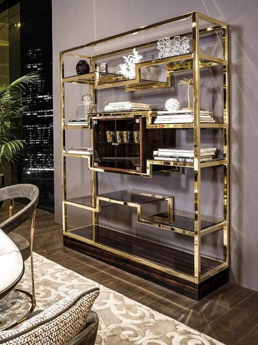 custom golden shelf