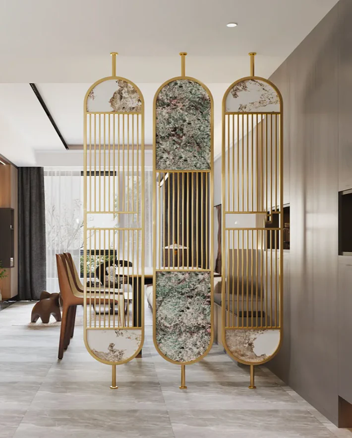 Modern Metal Partition With Marble 2 Modern Metal Partition