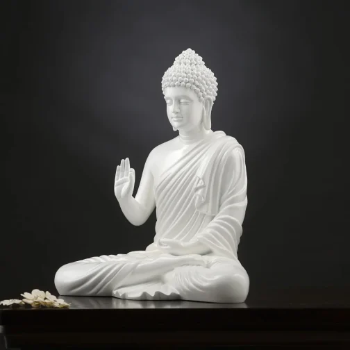 3 feet white buddha booking