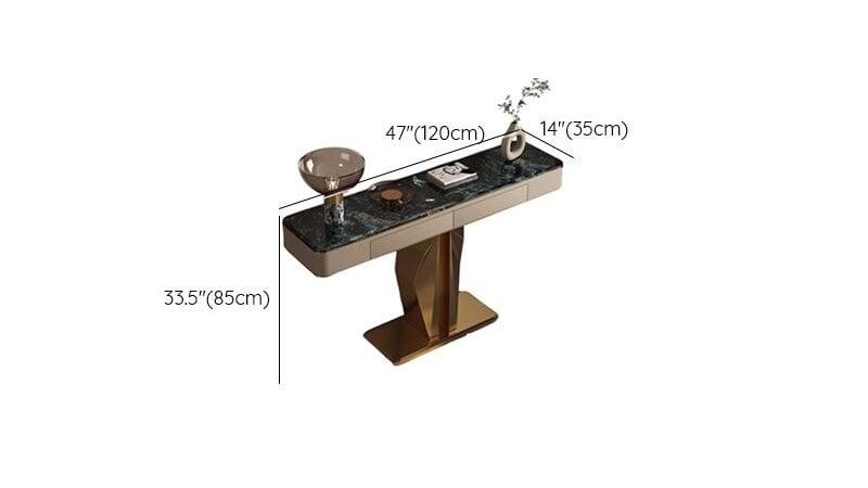 Entryway T table with drawers