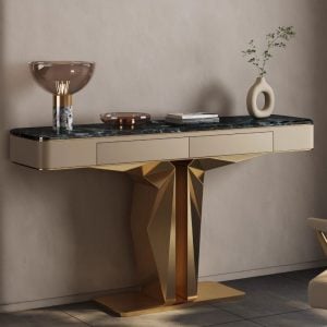 T table with drawers